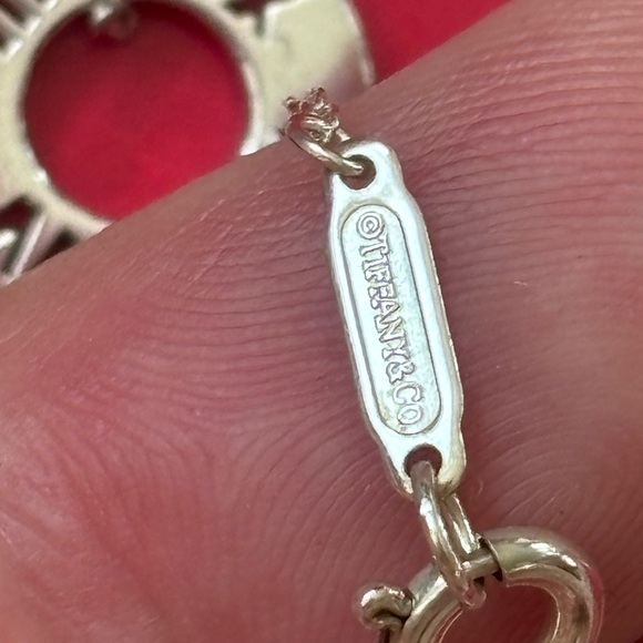 Auth Tiffany & Co Atlas Roman Numeral Round Circle Necklace Pendant 16’ - Picture 4 of 9